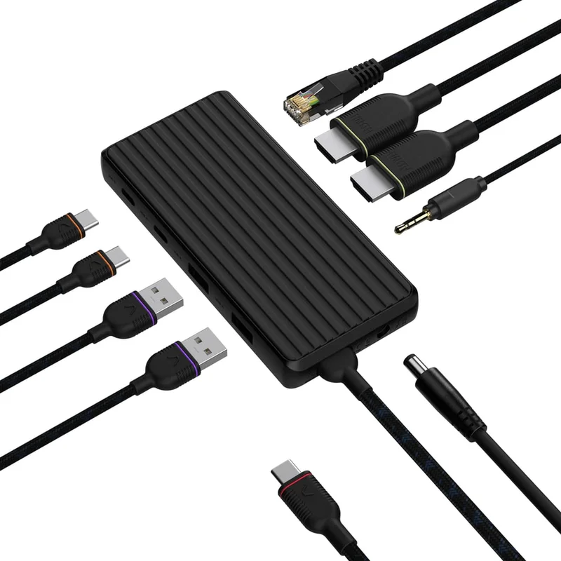 Unisynk USB-C-dockningsstation 9 portar 4K